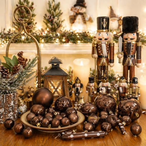 24ct Christmas Ball Ornaments Shatterproof Xmas Tree Hanging Balls Decorations Perfect for Holiday Wedding Christmas Decor (24 Count)