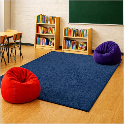 Soft & Colorful 6' Round Kids Classroom Area Rug
