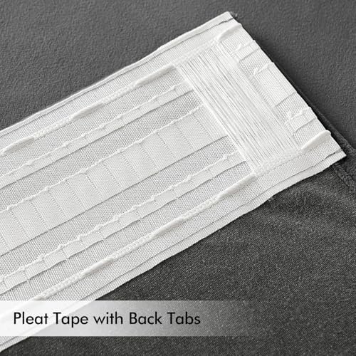 Grey Velvet Pinch Pleat Blackout Curtains W52 X L108 Inches (2 Count)