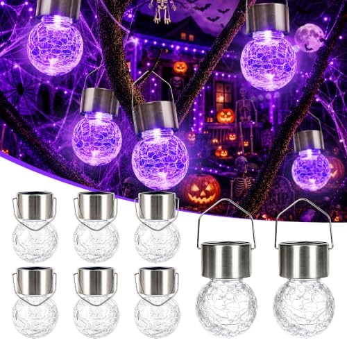 Solar Hanging Lights Outside Halloween Decoration Lanterns 8 PC (8 Count)