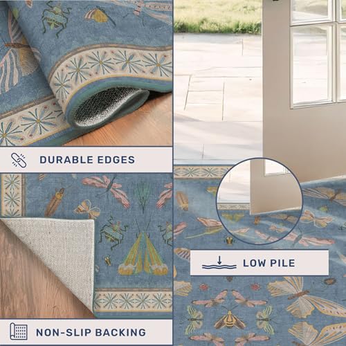 Washable 7x9 Area Rug for Living Room (63 Sq Ft)