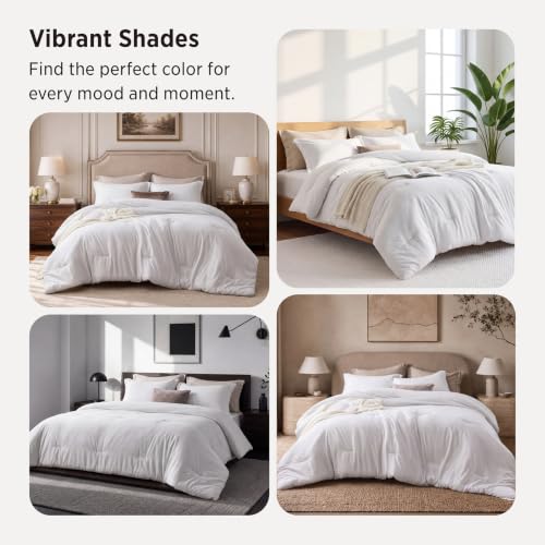 Grayish White Cal King Comforter Set