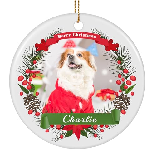 Personalized Dog Photo Christmas Ornament 2025