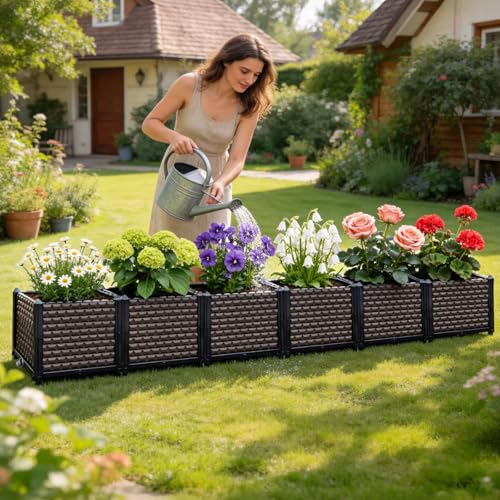 Large Planters for Outdoor Plants 14" Tall Planter Box