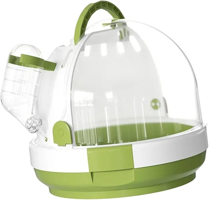 Parrot Travel Cage,Small Animal Carry Case,Breathable Hamster Carrier Cage Bird Cage for Bird Hamster Hedgehog Finches Travel, Green