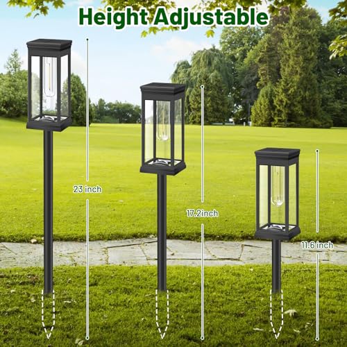 4 Pack Solar Pathway Lights Outdoor (4 Count)