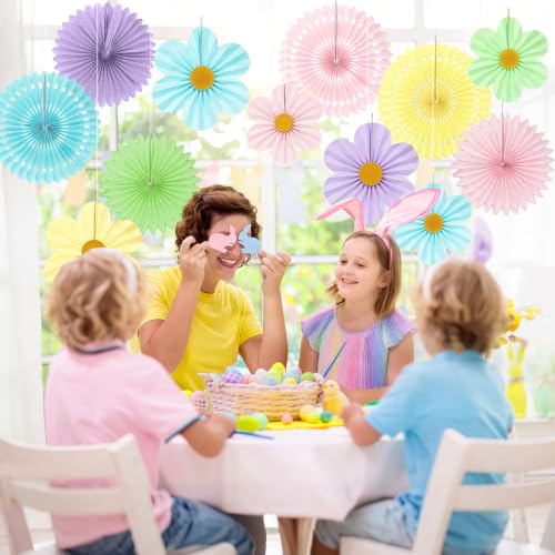 12 Pcs Pastel Paper Fans