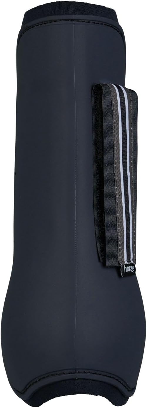 HORZE Adepto Open Front Tendon Boots | Durable Shell with Neoprene Lining - Dark Navy - Cob
