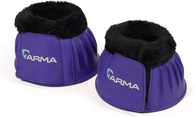 Shires Equestrian Equine Horse Arma Fleece Overreach Green Cob Bell Boots