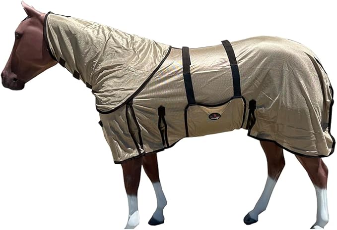 HILASON Horse Fly Sheet - Summer Spring UV Protection Mesh Bug Mosquito FlySheet for Horses | Fly-Sheet