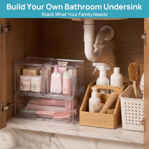 Clear Stackable Storage Drawers (6 Count)