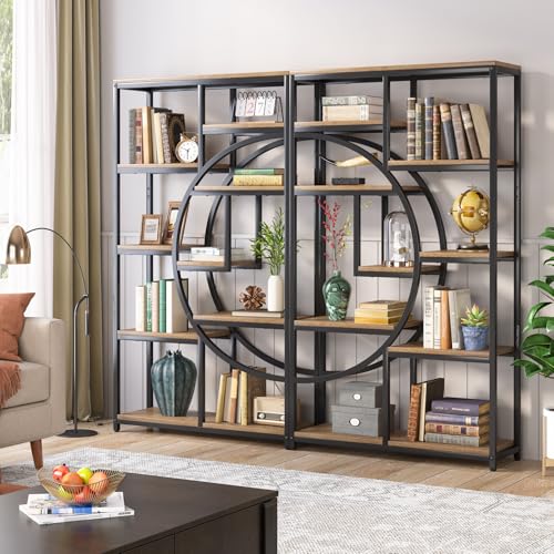 Bookshelf Industrial Etagere Bookcase (2 Count)