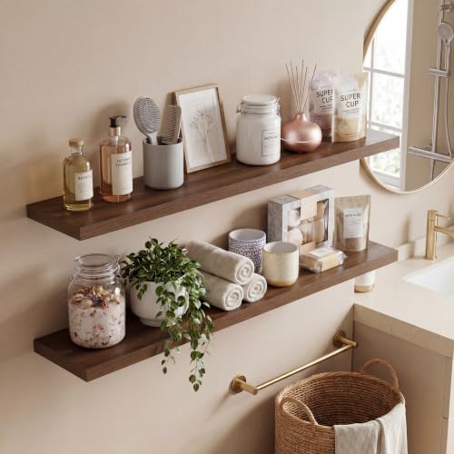 10 Inch Deep Floating Shelves for Wall 55” Set of 2 (2 Count)