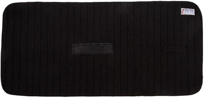 Dura-Tech Secure Fasten Tekno-Dri No Bow Leg Wraps for Horses | Size 16" | Color Black | Secure Hook & Loop Assist Closure | Tekno-Dri Lining | Soft Fleece Outer