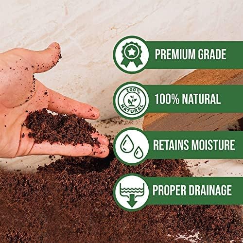 Coco Coir for Plants 2-Pack – 2.6 Cu. Ft. Compressed Coconut Coir Bricks, 10 lb. Organic, Low EC, pH Balanced Coco Peat for Indoor & Outdoor Gardening, Potting Soil, Indoor Plant Soil