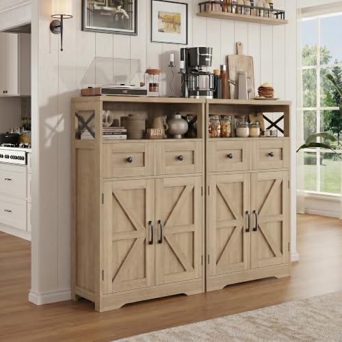 Farmhouse Storage Cabinet Set of 2 (2 Count)
