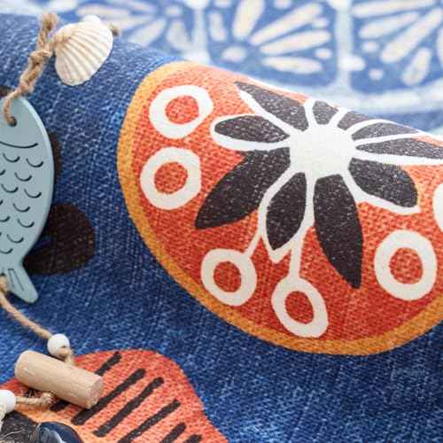 5x7 Coastal Area Rug Kids Washable Fun Rug Colorful Ocean Fish Indoor Floor Cover Non Slip Lightweight Soft Cozy Carpet for Bedroom Nursery Playroom Daycare Living Room (35 Sq Ft)
