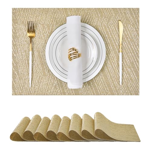 Gold Placemats Set of 8 (8 Count)