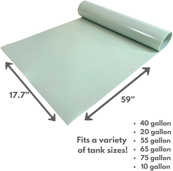 Tank Liner, 17.7" x 59", Reptile Terrarium Substrate Mat Carpet Bedding, Enclosure Liner for Bearded Dragon Leopard Gecko Lizard Tortoise Snake (Turquoise)