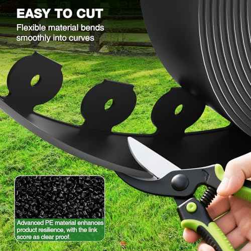 200ft 1.5in Tall Landscape Edging Kit with 300 Metal Spikes (200 Foot)