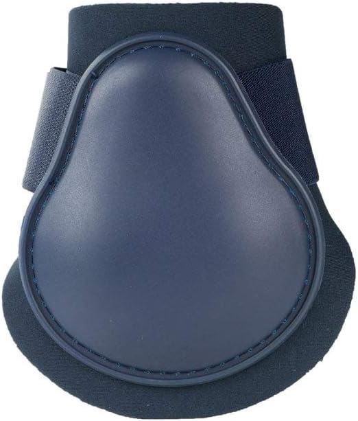 HORZE Chicago Fetlock Rear Boots | Lightweight, Adjustable, Jumping Horse Boots (Pair) - Dark Dark Blue - Horse