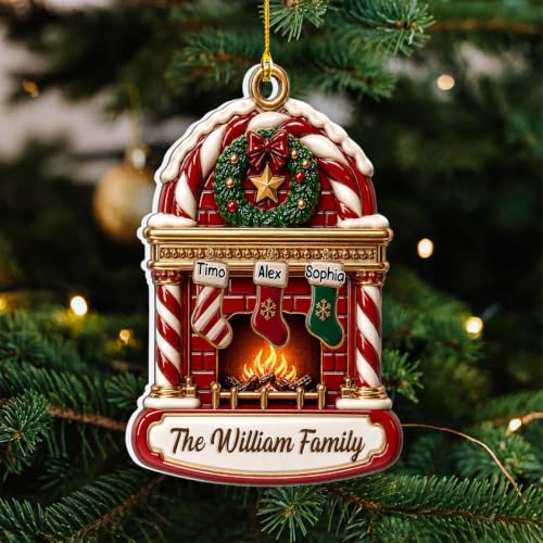 Custom Fireplace Christmas Keepsake