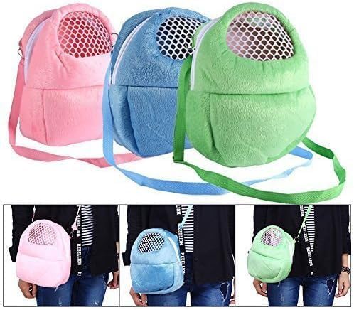 Pet Carrier Backpack for Small Animals, Travel Handbag for Cat, Puppy, Guinea Pig, Hedgehog, Hamster (Blue, S)