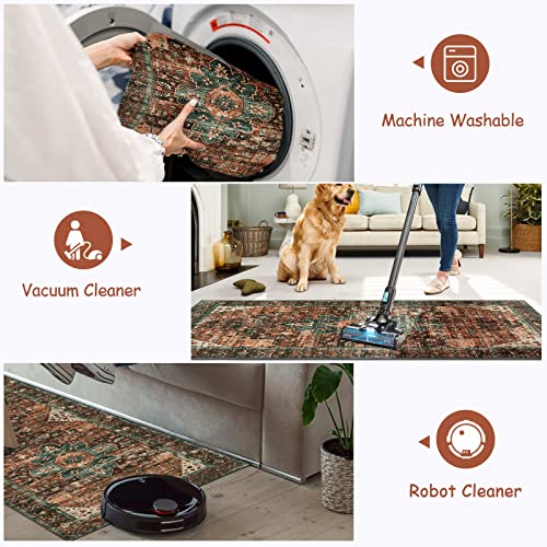 Ultra Thin Washable Vintage Runner Rug