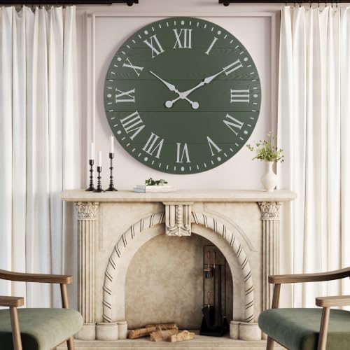 Large Wall Clock with Roman Numeral