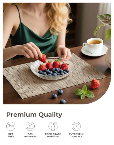 Light Brown Placemats Set of 8 (8 Count)