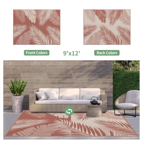 Outdoor Rug Waterproof Plastic Rugs for Patio (108 Sq Ft)