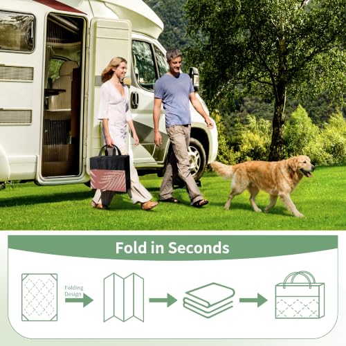 Outdoor Rug Waterproof Plastic Rugs for Patio (108 Sq Ft)