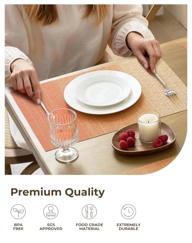 Woven Vinyl Fall Placemats Set of 4 (4 Count)