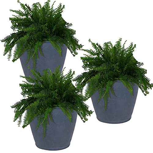 Sunnydaze Anjelica 24'' Large Plastic Planter Pot for Plants (3 Count)