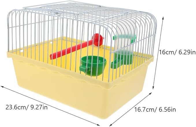 Small Bird Travel Cage:Portable Small Bird cage with Parrot Feeder Cups & Standing Perch for Parakeets Lovebirds Parrotlets