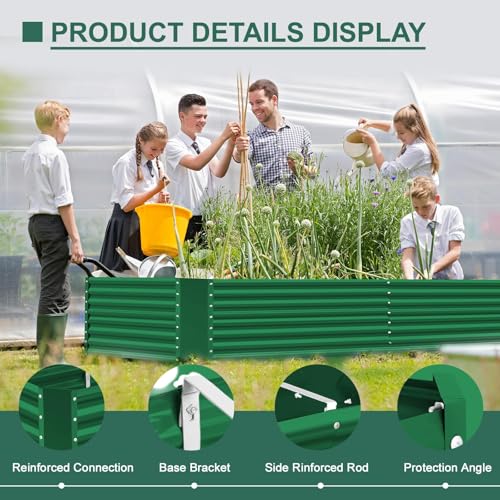 8x4x3ft Rectangular Galvanized Raised Garden Beds