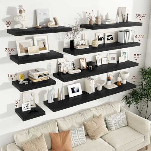 Deep Floating Shelves for Wall 16x12” Set of 2 (2 Count)