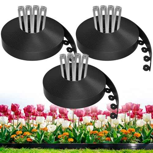 200ft 1.5in Tall Landscape Edging Kit with 300 Metal Spikes (200 Foot)