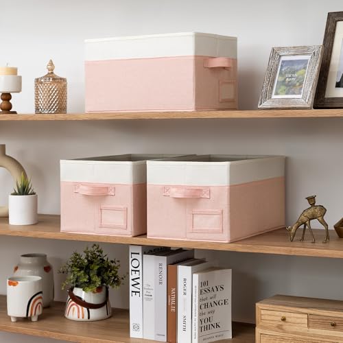 Closet Shelf Baskets with Label (3 Count)