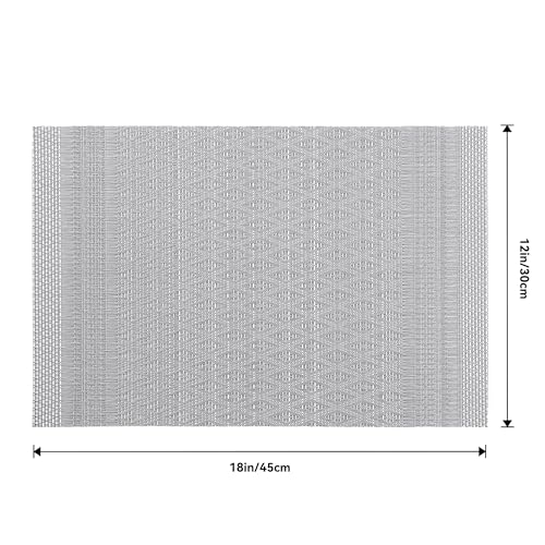 Lunar Grey Placemats Set of 12 (12 Count)