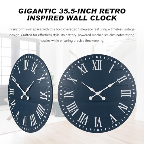 35.5" Large Wall Clock