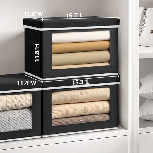 Storage Bins with Lids (4 Count)