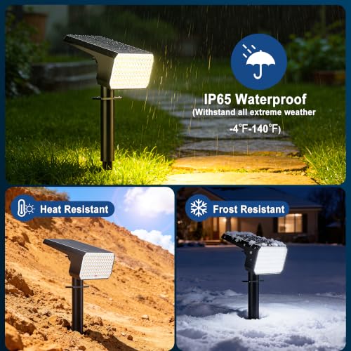 Solar Spot Lights Outdoor Waterproof IP65 (8 Count)