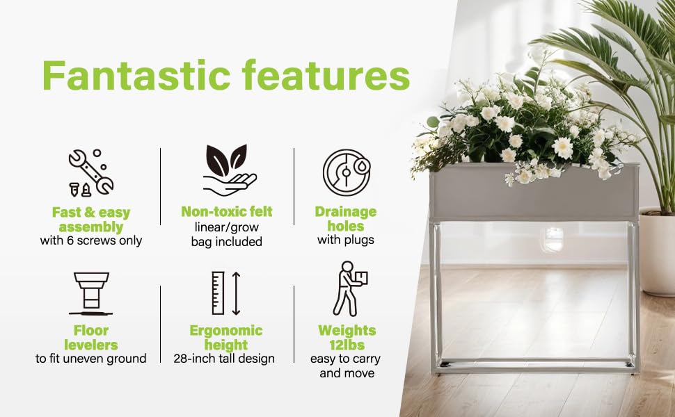 Cocoyard Elevated Metal Planter Boxes (2 Count)