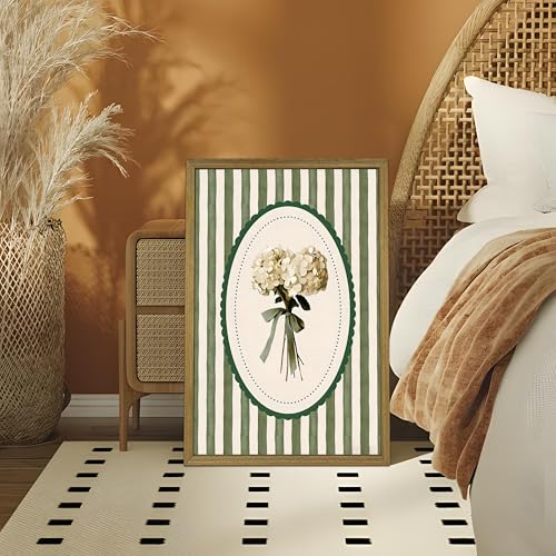 Framed White Hydrangea Canvas Wall Art