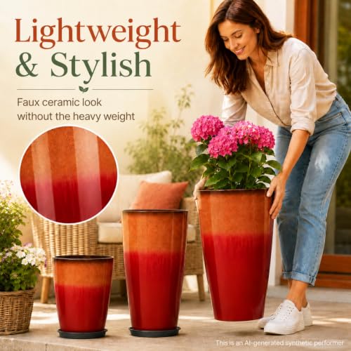 Set of 3 Tall Planter (3 Count)