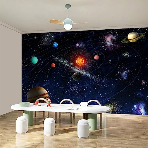 Galaxy Planet Kids Wallpape Mural Peel and Stick for Nursery Ceiling