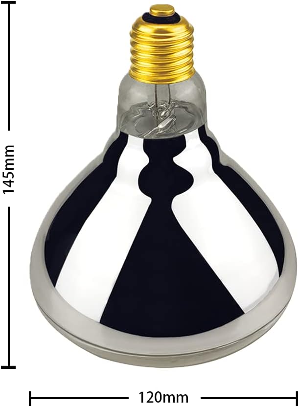 2 Pack Heat Lamp Clear Infrared Bulbs PAR38/250 Watts Glass Lamp Bulb for Food Service, Brooder Bulb, Chicks, Pet, Bathroom, Light Therapy Use E26 Base, Flood Light Heat Lamp Bulb