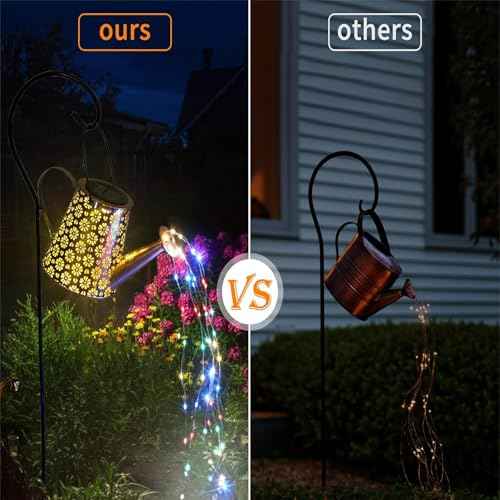2 Pack Solar Watering Can Lights with Shepherd Hook (2 Count)