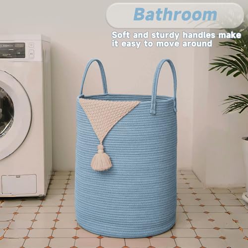 60L Cotton Rope Laundry Basket Hamper